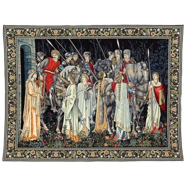 This tapestry was designed by Edward Burne-Jones, J. H. Dearle and William Morris and was woven by Morris & Company in...
