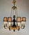Traditional Large Italian Empire Style Chandelier with Tôle and Gilt Bronze Details, 1940s For Sale - Image 3 of 17