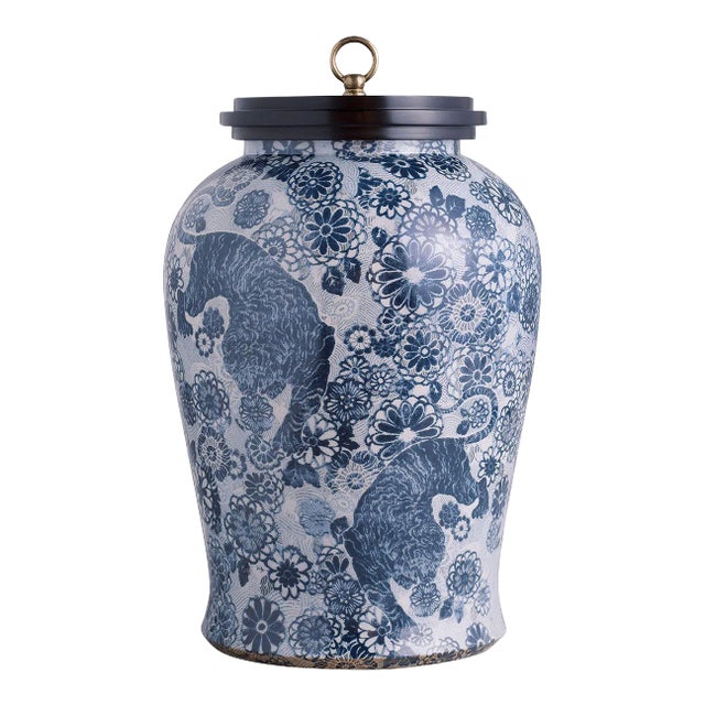 Scalamandre Maison by Port 68 Siberian Tiger Large Jar For Sale