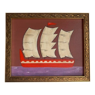 Contemporary Impressionist Style Seascape Painting, Framed For Sale