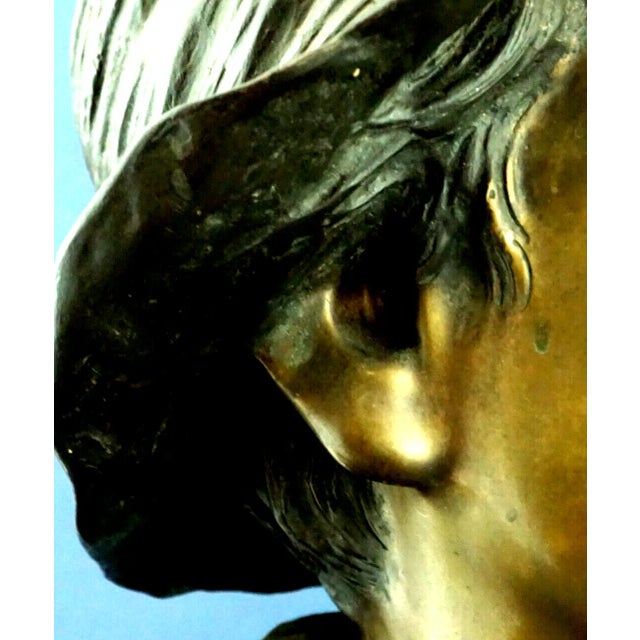 Bronze Bust Sculpture of a Young Fisherman by Vincenzo Cinque, Italy For Sale - Image 17 of 18
