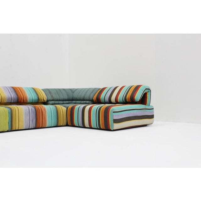 Green Vintage Voyage Immobile Modular Sofa from Roche Bobois, 1990s, Set of 4 For Sale - Image 8 of 12
