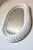 Boho Chic Vintage White Wicker Oval Wall Mirror For Sale - Image 3 of 8