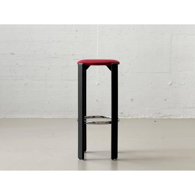 Black Vintage Bar Stool by Bruno Rey for Dietiker, Switzerland, 1970s For Sale - Image 8 of 18