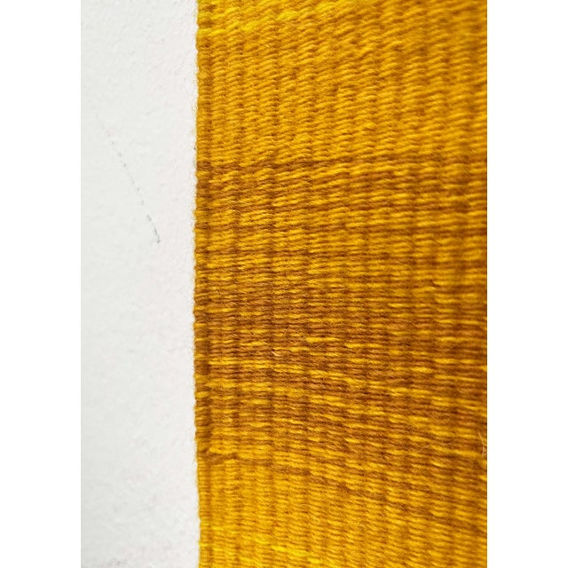 Mid-Century Modern Wool Wall Hanging Tapestry with Rentukka Colors Design by Ulpu Räty, Tampere, Finland, 1960s For Sale - Image 18 of 18