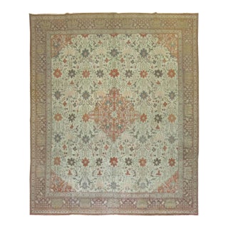 Antique Persian Tabriz Autumn Style Rug For Sale
