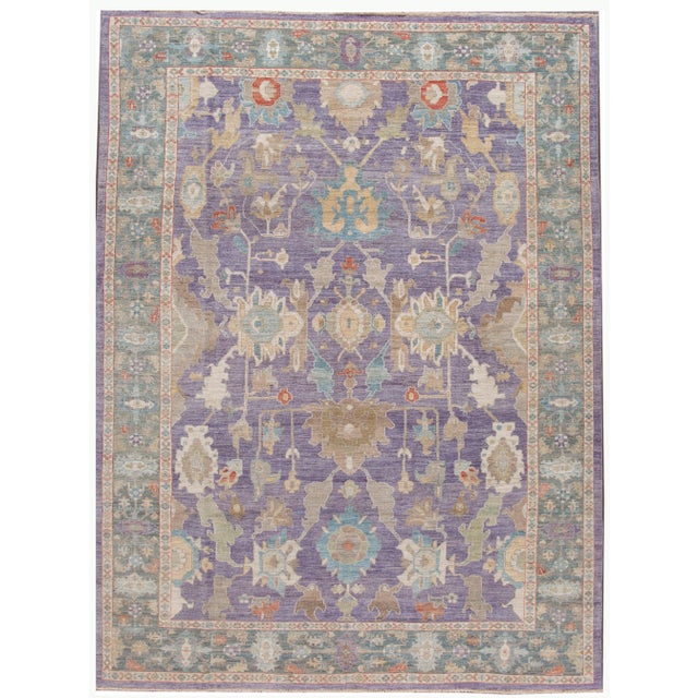 21st Century Modern Sultanabad Wool Rug For Sale - Image 11 of 11