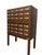 Transitional Vintage Worden 30-Drawer Library Card Catalog Cabinet on Stand Oak Dewey Decimal Storage For Sale - Image 3 of 9
