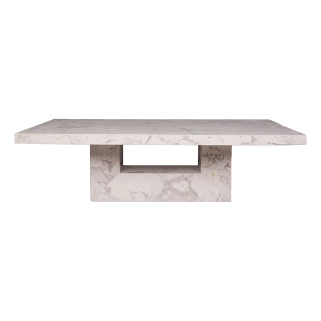U Volakas Marble Coffee Table For Sale