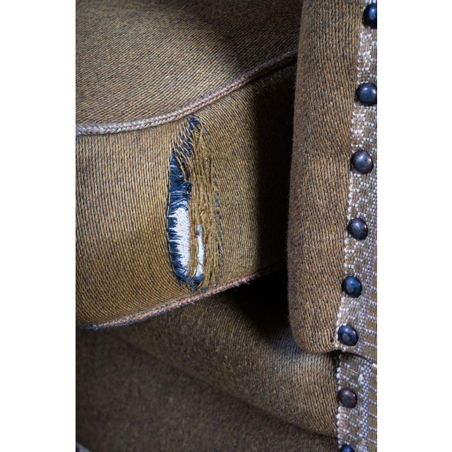 Vintage Green and Yellow Velvet Knole Sofa, 1950s For Sale - Image 14 of 16