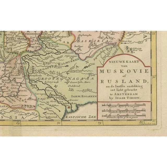 Map of Muscovy or Russia by Isaac Tirion For Sale - Image 5 of 10
