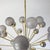 21st Century Nova Polished Brass Glossy Gray Murano Sputnik Chandelier by Fabio LTD For Sale - Image 6 of 7