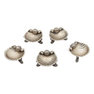 Silver Shell-Shaped Ring Sets, Set of 5 For Sale