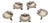 Silver Shell-Shaped Ring Sets, Set of 5 For Sale