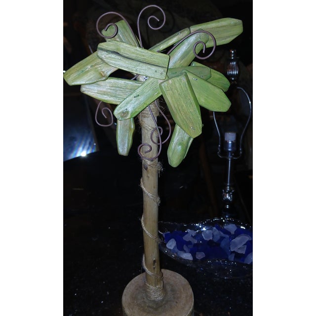 Green Vintage Folk Art Palm Tree For Sale - Image 8 of 9