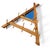 Triangular Wooden Wall Coat Rack with Mirror at the Top, 1960s For Sale - Image 4 of 12
