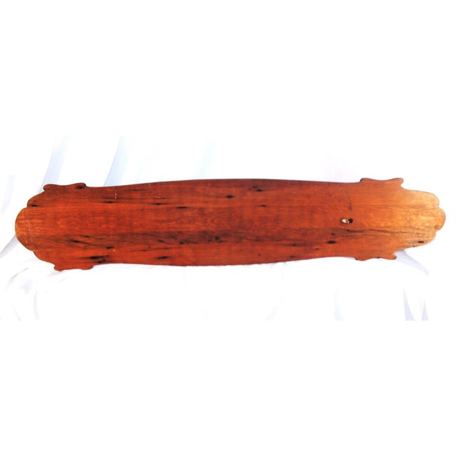 Brown Antique Vertical Carved Wooden Plate Rack With Bacchus For Sale - Image 8 of 8