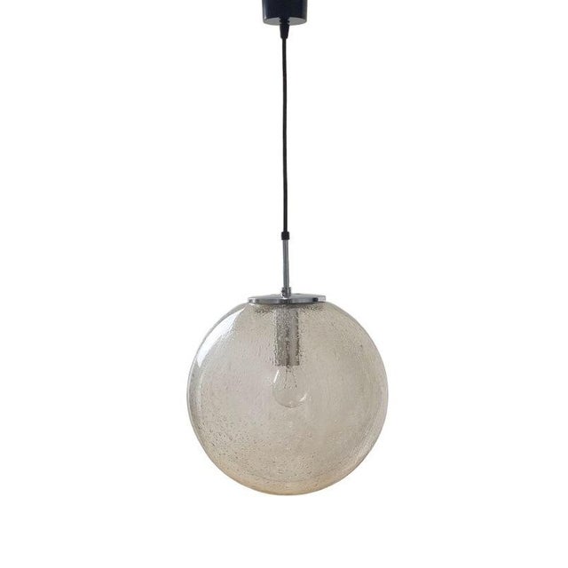 Stunning glass 'Globe' pendant/ceiling light from Limburg, one of Germany's leading glassworks, renowned for its premium &...