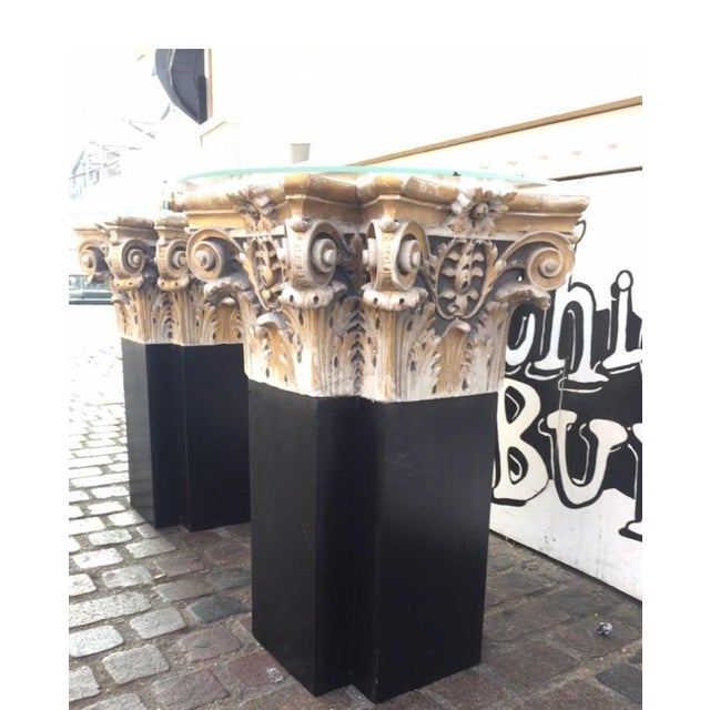 18th Century White Marble and Gilt Columns, Set of 2 For Sale - Image 5 of 6