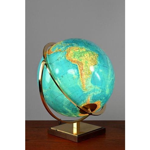 Columbus Duo Globe in Brass For Sale - Image 4 of 14