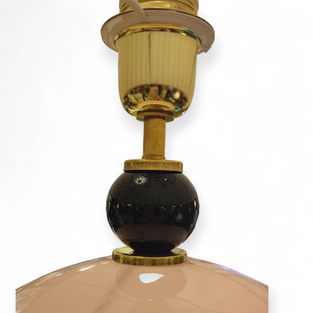 Pink Murano Glass Globe Lamps, 1970s, Set of 2 For Sale - Image 3 of 5