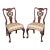 Pair Reticulated Carved Walnut Georgian Style Ball and Claw Foot Side Chairs For Sale
