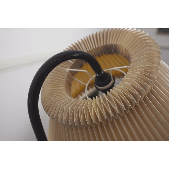 Mid-Century Modern Floor Lamp with Folded Pleated Acrylic Shade and Magazine Holder from Le Klint, 1950s For Sale - Image 6 of 7