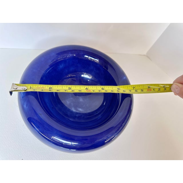 Late 20th Century Modernist Blown Glass Centerpiece Bowl For Sale - Image 9 of 9