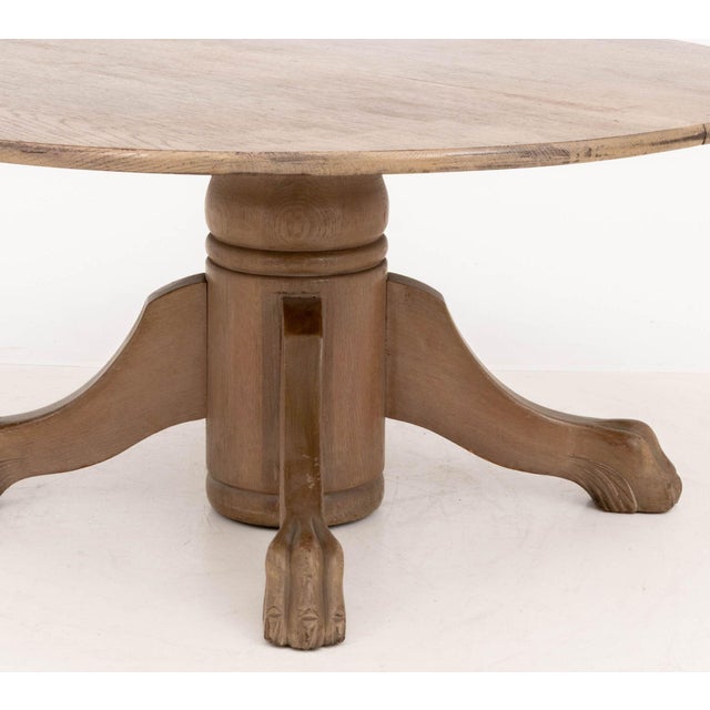 Wood American Oak Circular Top Coffee Table For Sale - Image 7 of 8