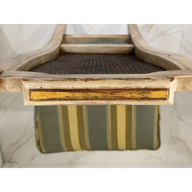 Wood Vintage Heritage "Grand Tour" Neoclassical Revival Cane Back Desk Chair, Side Chair, Hall Chair, Circa 1960s For Sale - Image 7 of 18