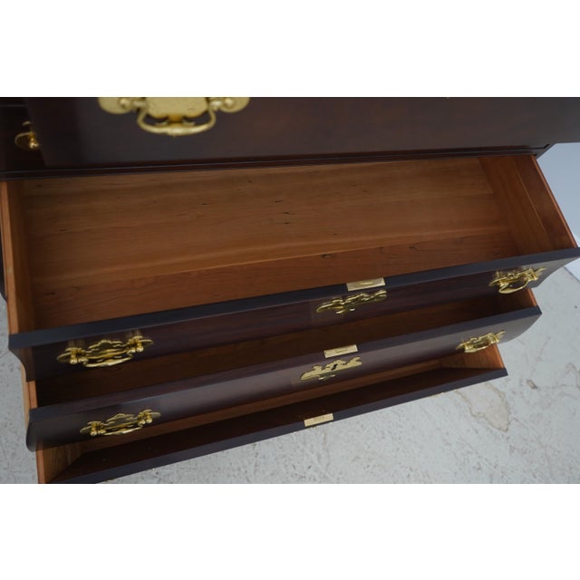 2000 - 2009 Stickley Colonial Williamsburg Cw 190 Mahogany High Chest For Sale - Image 5 of 18