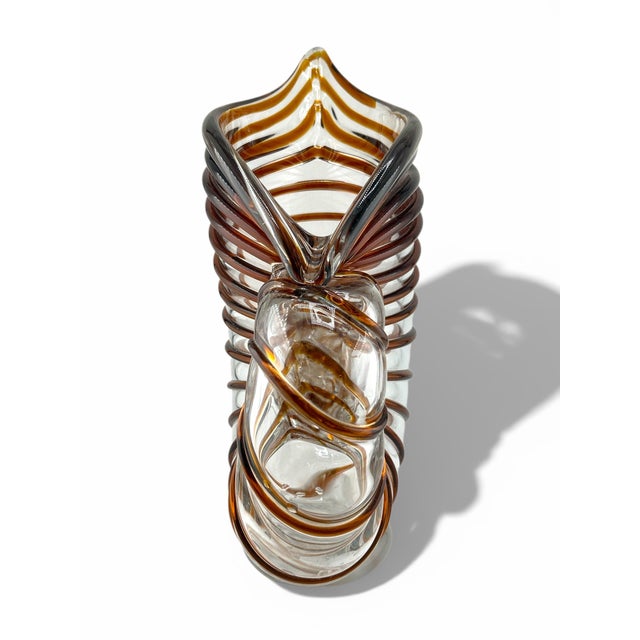 1960s Vintage Murano Nautilus Seashell Blown Art Glass Pitcher For Sale - Image 5 of 7
