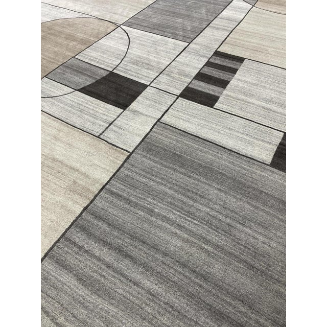 Textile Hand Knotted Modern Wool Rug. 09'00" X 12'03" For Sale - Image 7 of 7