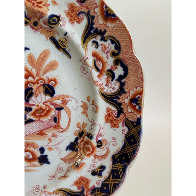 Ruby Red Antique English Imari Plates by John Ridgway & Co, c.1830s Staffordshire - a Pair For Sale - Image 8 of 10