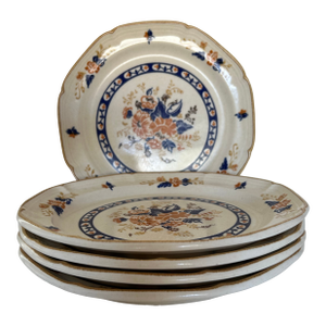 1970s Vintage Shenandoah Stoneware Royal China Co. Imari Dinner Plates- Set of 5