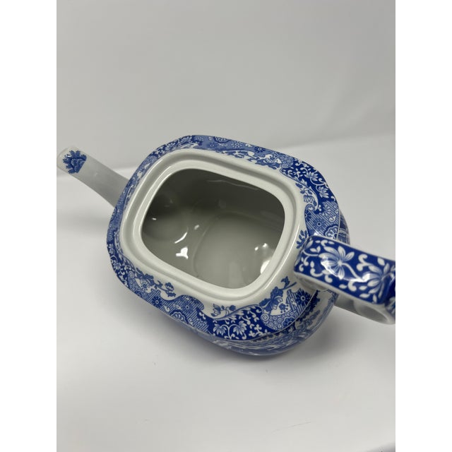 Spode Late 20th Century Spode “Italian” Blue & White Transferware Teapot For Sale - Image 4 of 11