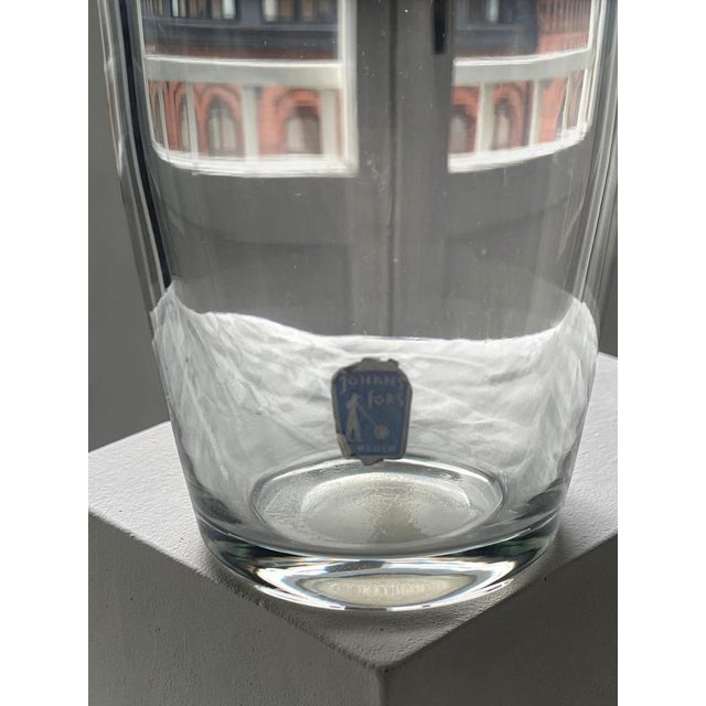 Vintage Swedish Art Glass Vase and Bowl by Bengt Orup for Johansfors, 1960s, Set of 2 For Sale - Image 9 of 10