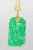 1980s 24k Gold Necklace With Green Carved Glass Pendant For Sale - Image 5 of 5