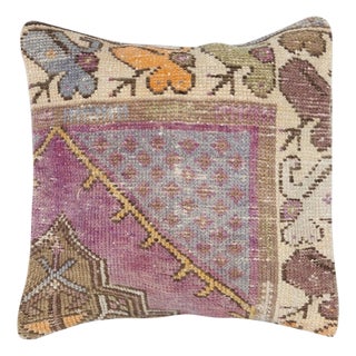 16"x16" Traditional Cushion Cover. Handmade Rug Pillow. Turkish Accent Pillow For Sale