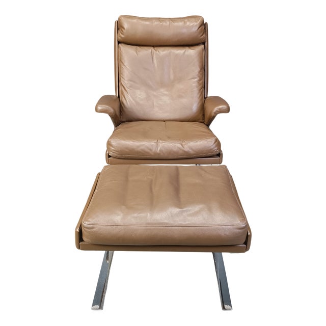 Set of Swing Lounge Chair and Ottoman by Reinhold Adolf and Hans-Jürgen Schräpfer for Cor, 1970s For Sale