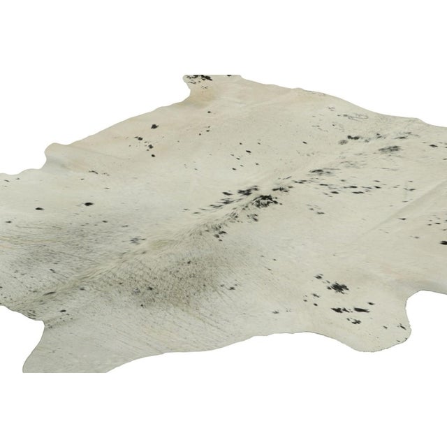 Rug & Kilim Rug & Kilim’s Extra Large Cowhide Rug in Black, White and Cream Tones For Sale - Image 4 of 7