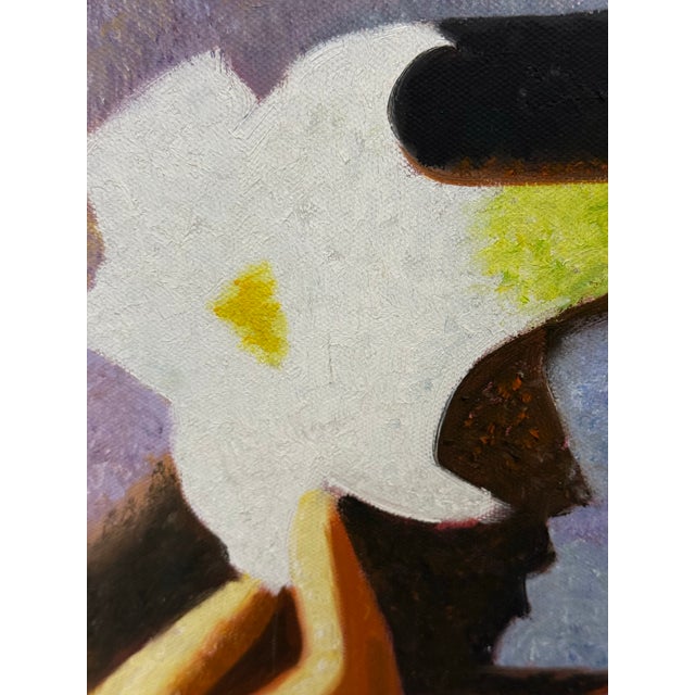 Gia Dinh Bac Chien Tang "Young Women With a Lilies" Reproduction Print, Framed For Sale - Image 10 of 12