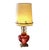 ViNTaGe Hollywood Regency Cut Ruby Glass & Crystal Prism Globe Table Lamp Light up base Approx. 37" tall Very good...
