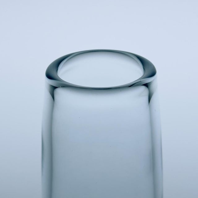 Mid-Century Modern Original Blue Glass Vase by Per Lütken for Holmegaard, Denmark, 1960s For Sale - Image 3 of 17