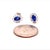 Natural Sapphire Diamond Stud Earrings 14k Gold 0.90 TCW Certified For Sale In New York - Image 6 of 8