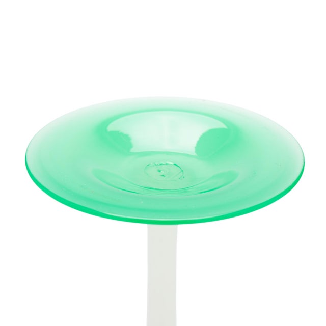 Steuben Jade Green and White Opaline Glass Candlestick, C. 1925 For Sale In Chicago - Image 6 of 6