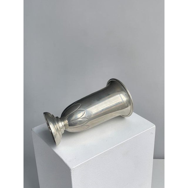 Swedish Art Deco Pewter Vase by C.G. Hallberg, 1929 For Sale - Image 6 of 11