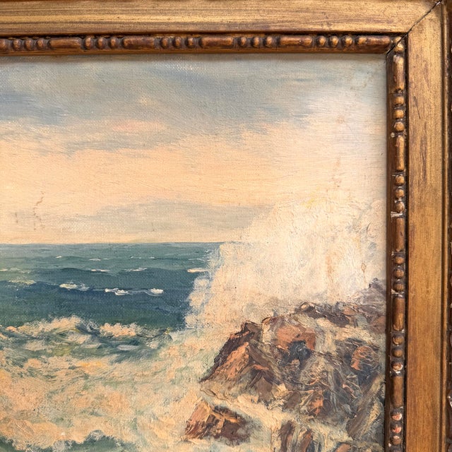 Mid-20th Century American Seascape Oil Painting For Sale - Image 4 of 13