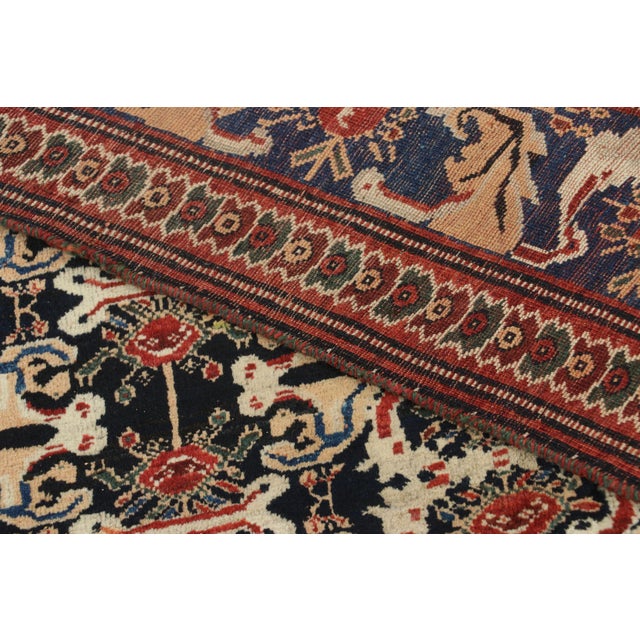 Textile Antique Persian Lori Rug With Geometric All-Over Medallions in Black and Red For Sale - Image 7 of 7