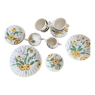 Vintage Blue Ridge Pottery Hand Painted 1940's Set For Sale